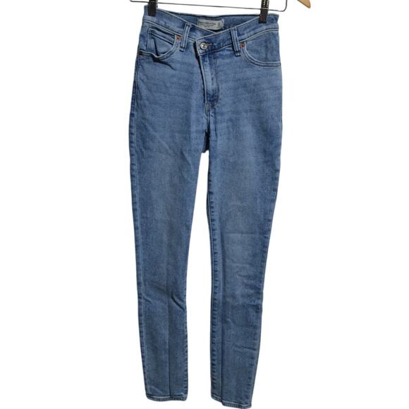 Abercrombie & Fitch Super Skinny Ankle High Rise Jeans Size 24/00 - Picture 1 of 6